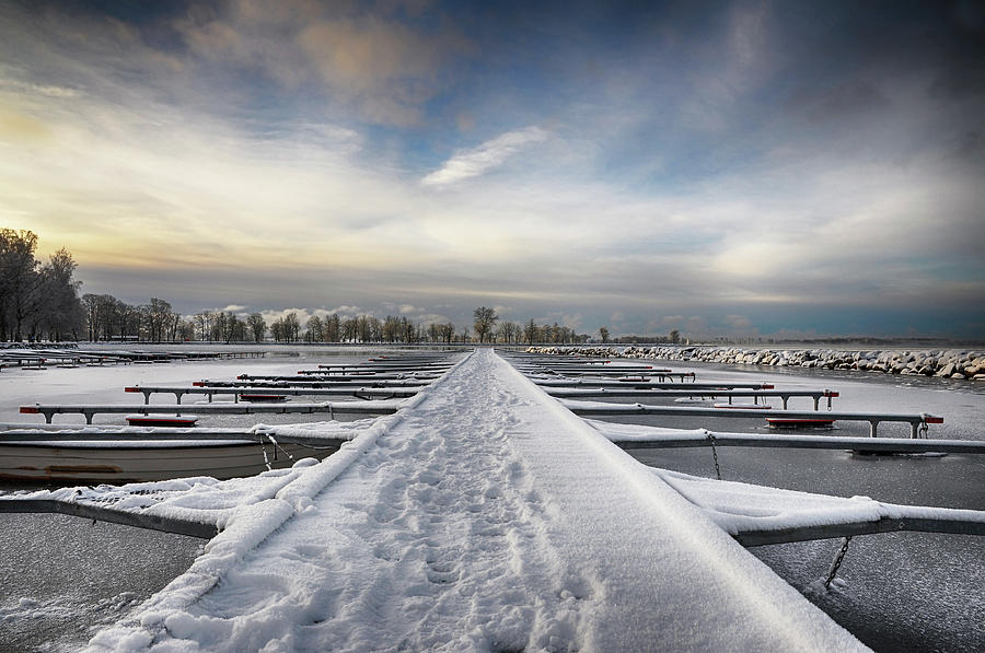 Christmas Photograph - Winter lake by Anki Hoglund