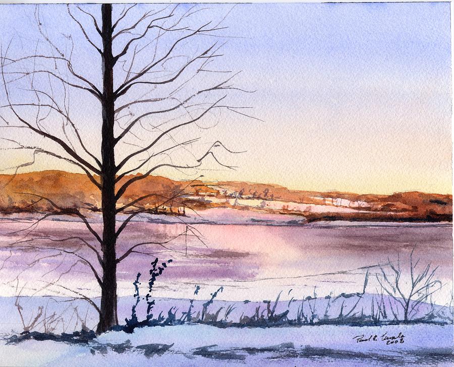 Winter Lake Galena Painting by Paul Temple - 900 x 728 jpeg 151kB