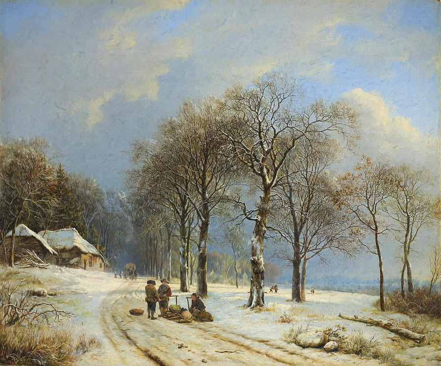 Winter Landscape 2 Mixed Media by Barend Cornelis Koekkoek