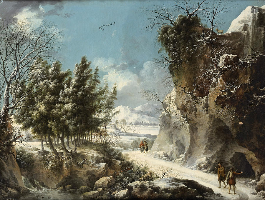 Winter landscape Painting by Francesco Foschi