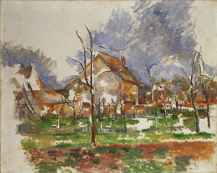 Winter Landscape, Giverny Painting by Paul Cezanne