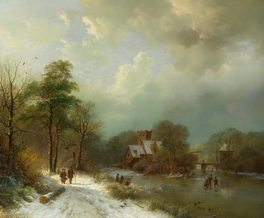 Winter Landscape - Holland Painting by Mountain Dreams