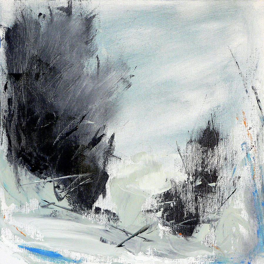Abstract Painting - Winter Landscape I by Jacquie Gouveia