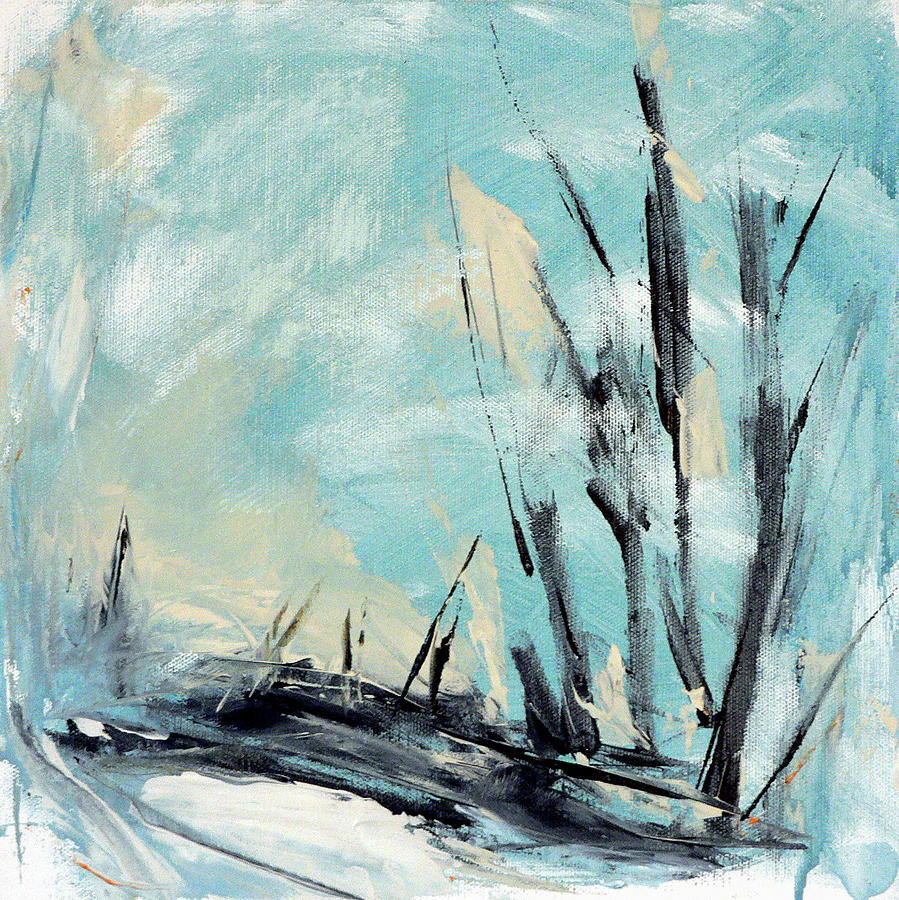 Abstract Painting - Winter Landscape III by Jacquie Gouveia