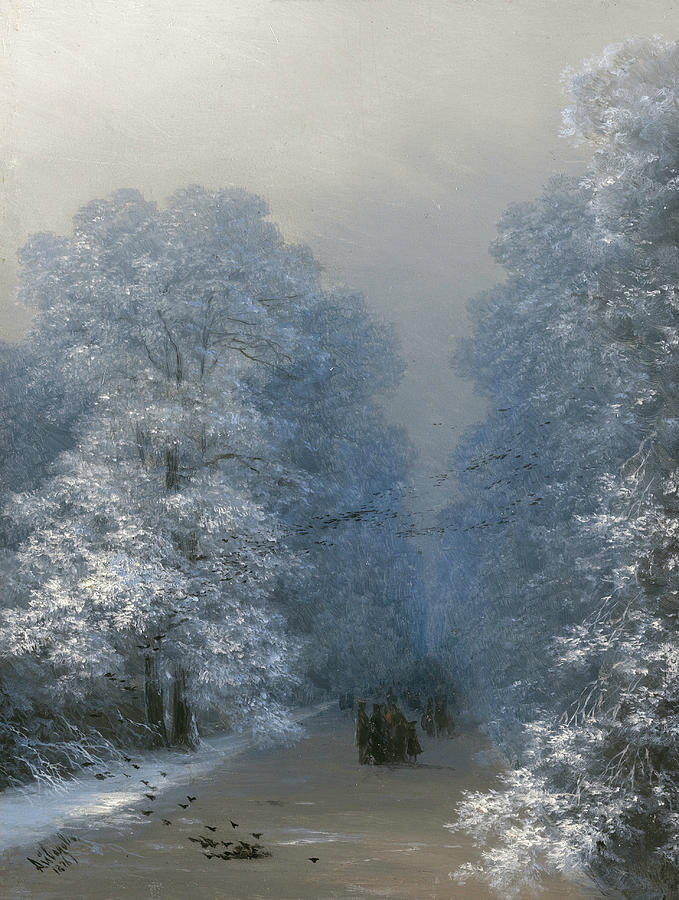Winter Landscape Painting by Ivan Aivazovsky