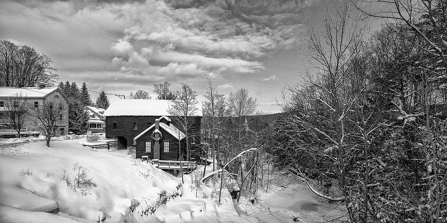 Winter Landscape Black and White Photograph by Michael Gallitelli