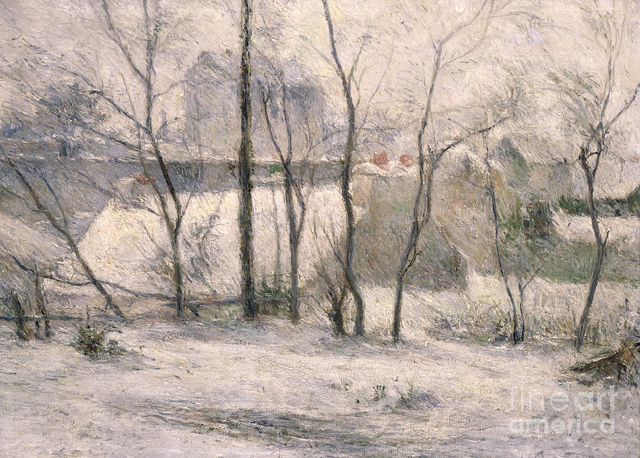 Winter Landscape Painting by Paul Gauguin