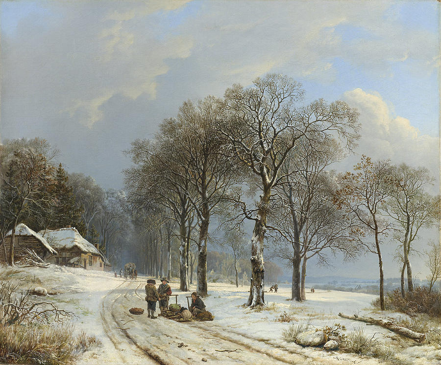Winter Landscape #1 Mixed Media by Barend Cornelis Koekkoek
