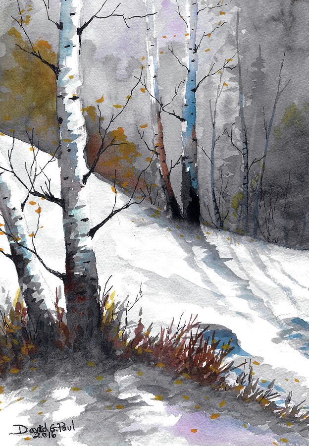 Winter Light Painting by David G Paul