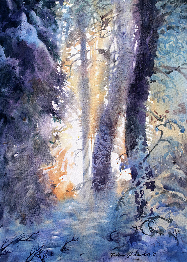 Winter Light Painting by Vladimir Zhikhartsev