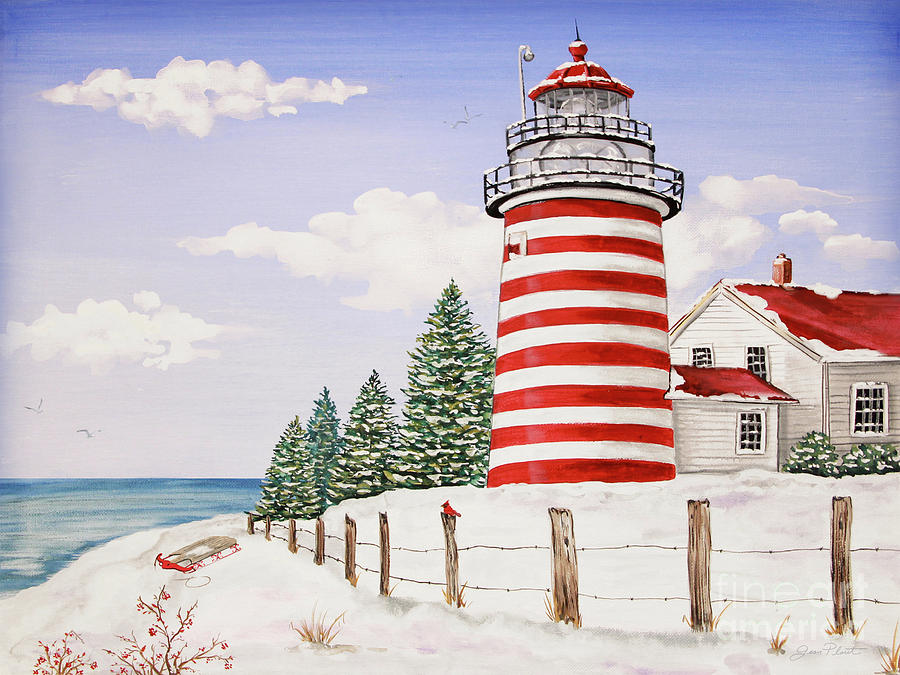 lighthouses in winter