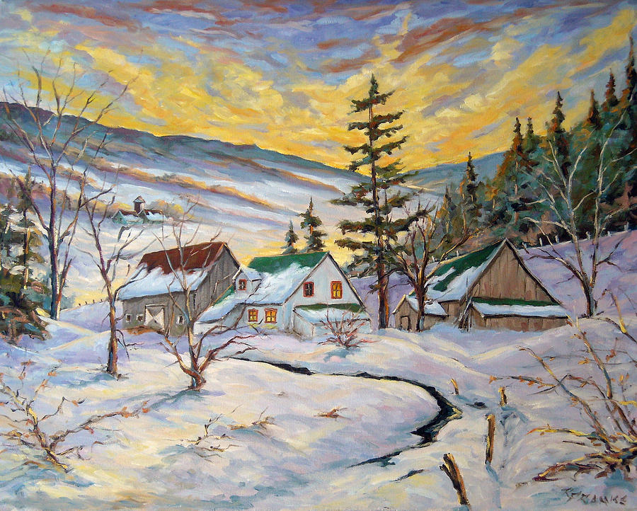 Winter Painting - Winter Lights by Richard T Pranke