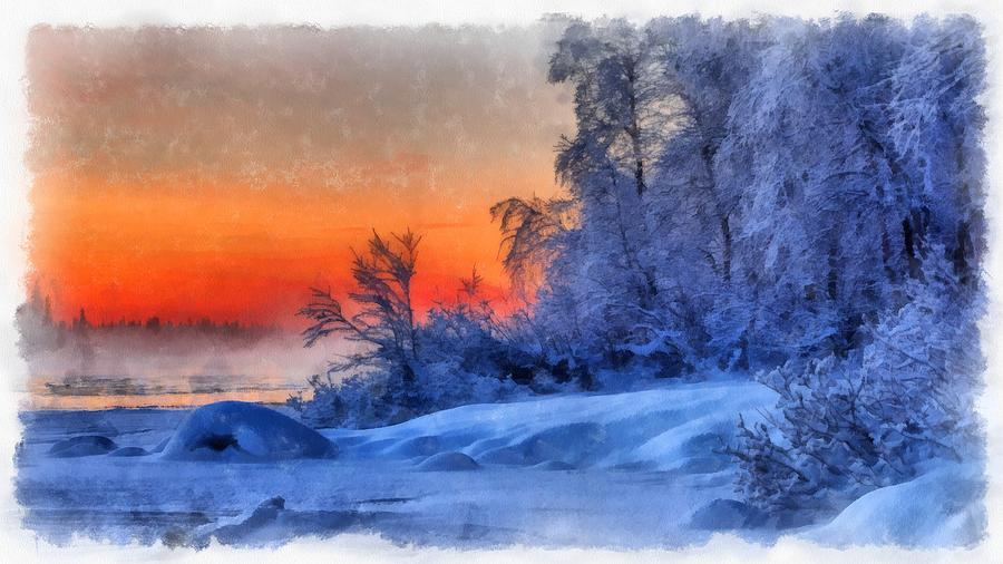 Winter Painting - Winter by Maciek Froncisz