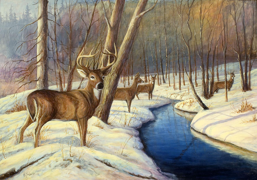 Winter Monarch Painting by Michael Scherer