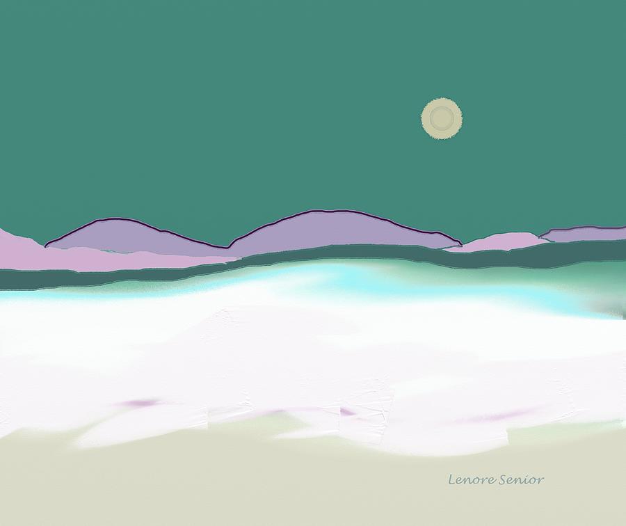 Winter Moon Painting by Lenore Senior
