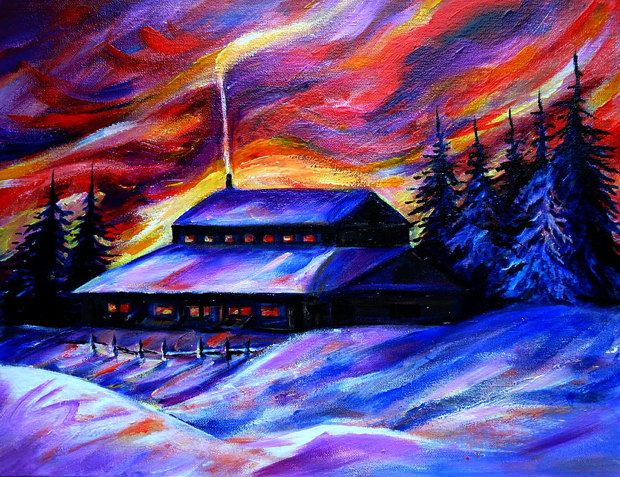 Winter Morning Painting by Anna Duyunova