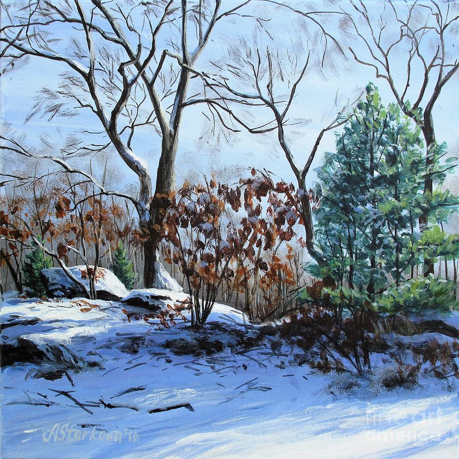 Winter Painting - Winter morning by Anna Starkova