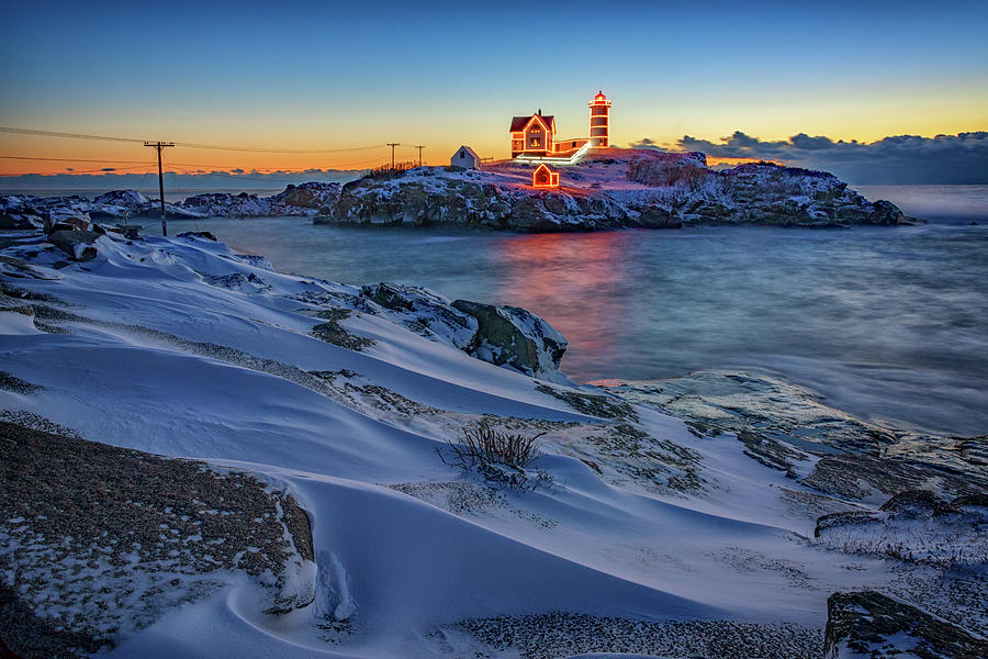 Winter Morning at Cape Neddick Photograph by Rick Berk - Fine Art America