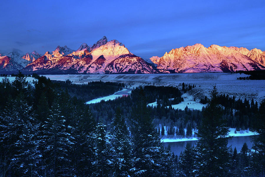 National Parks Photograph - Winter Morning At Grand Teton by Surjanto Suradji