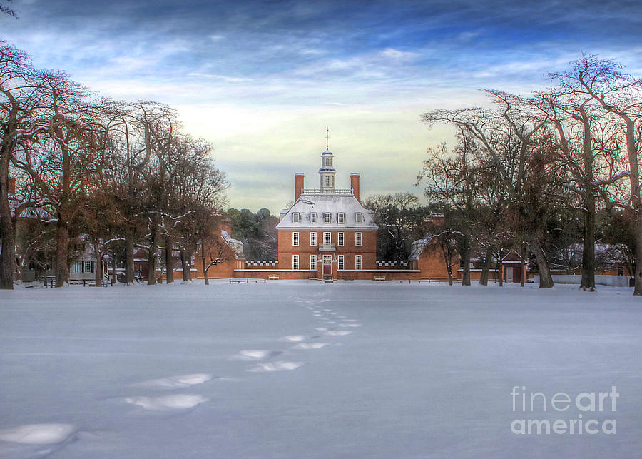 Winter Morning at the Goverors Palace Photograph by Karen Jorstad