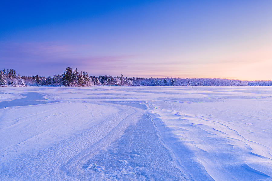 Winter Morning Baxter Lake NH Photograph by Jeff Sinon