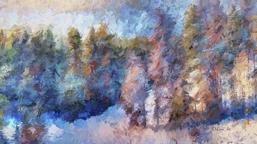 Winter Morning Photograph by Lena Owens - OLena Art Vibrant Palette Knife and Graphic Design