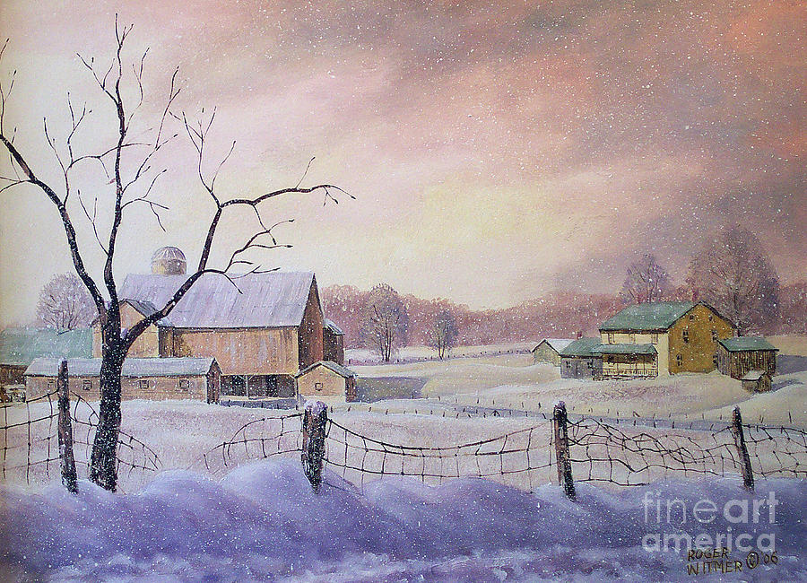 Winter morning Painting by Roger Witmer