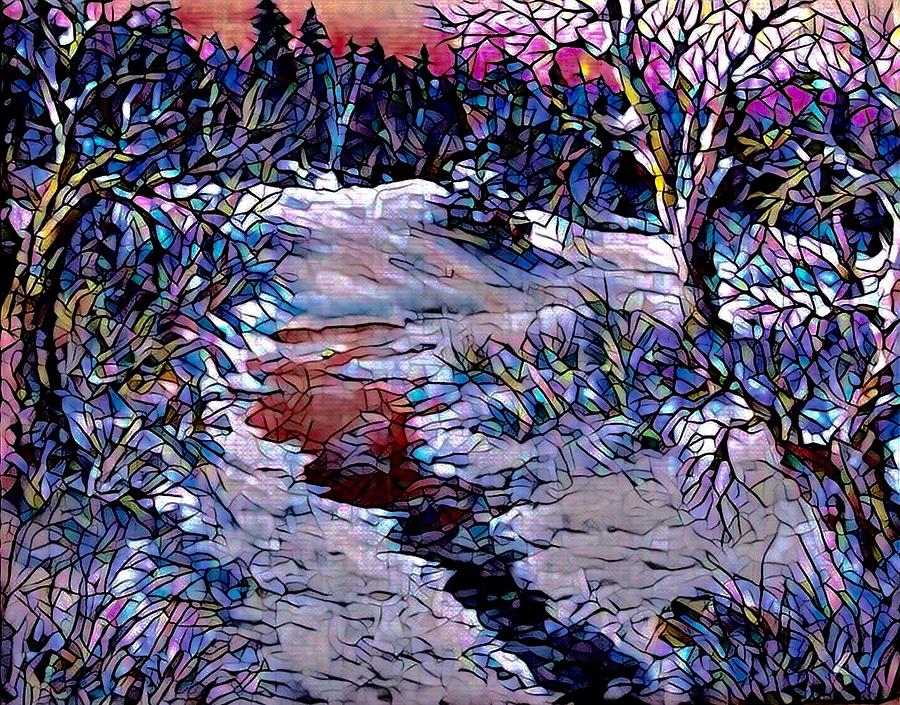 Winter Mosaic Painting by Megan Walsh