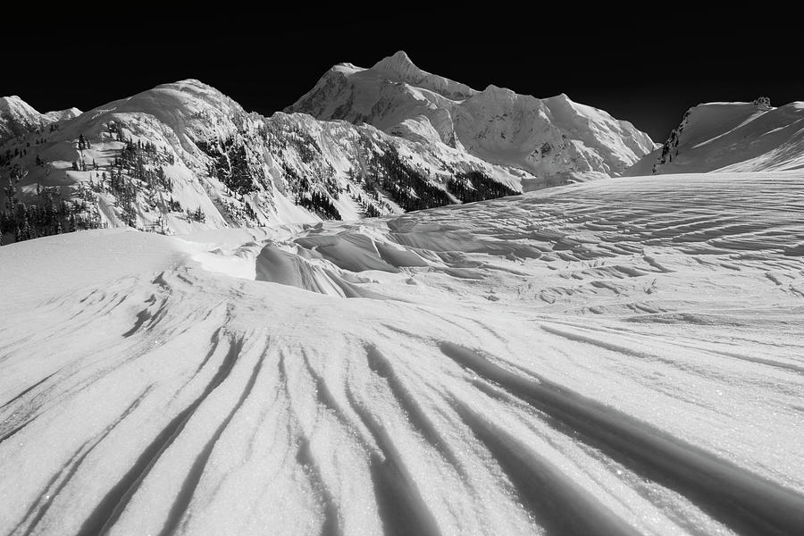 Winter Mount Shuksan Black and White Photograph by Pelo Blanco Photo