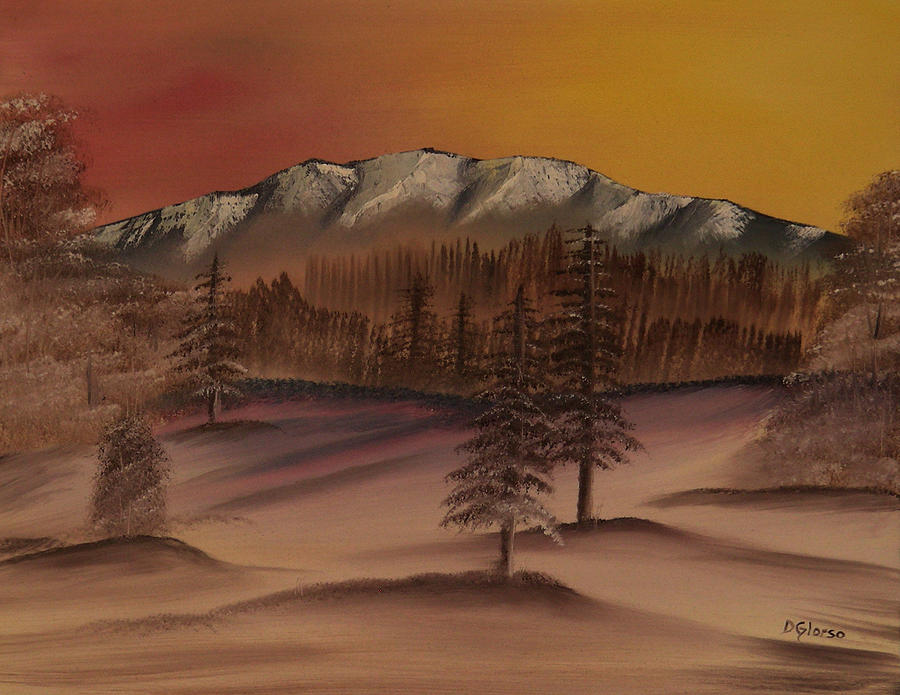 Winter Mountain Painting by Dean Glorso