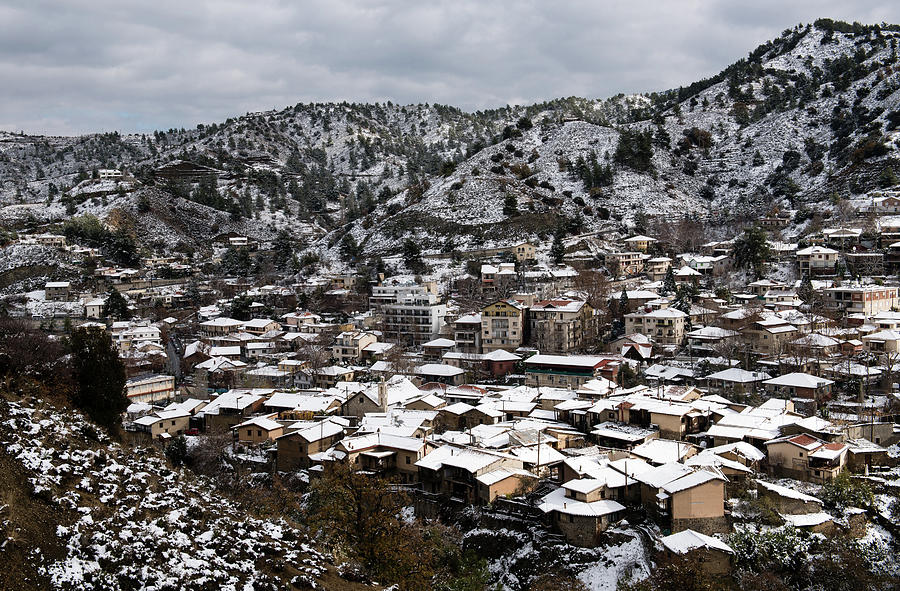 Winter mountain village landscape with snow Photograph by Michalakis Ppalis