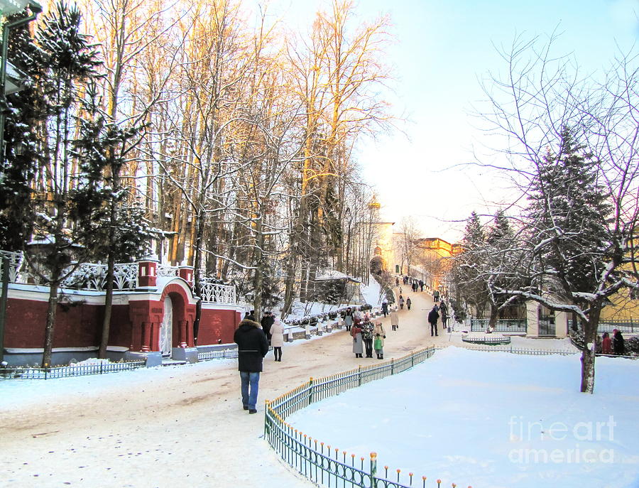 City Pyrography - winter near Pskov by Yury Bashkin