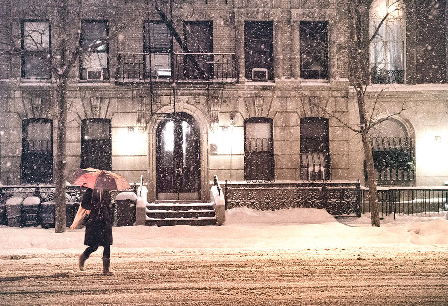 New York City Photograph - Winter - New York City - Snow Falling by Vivienne Gucwa
