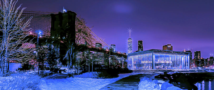 New York City Photograph - Winter Night by Theodore Jones