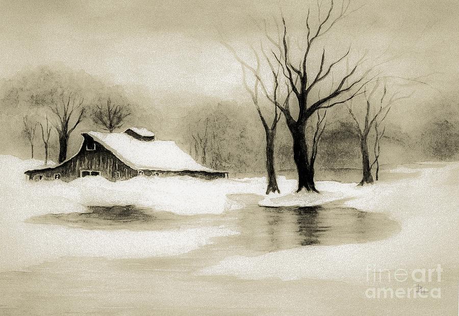 Winter Nostalgia Painting by Hazel Holland