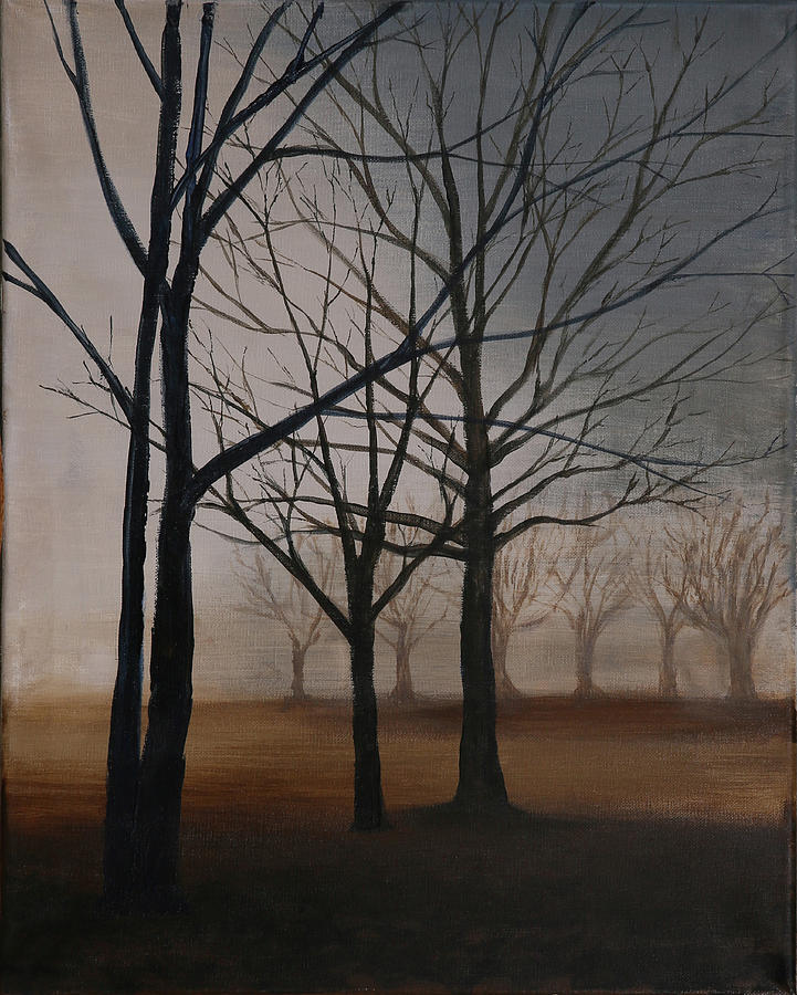 Tree Painting - Winter Oaks by Stacy Williams