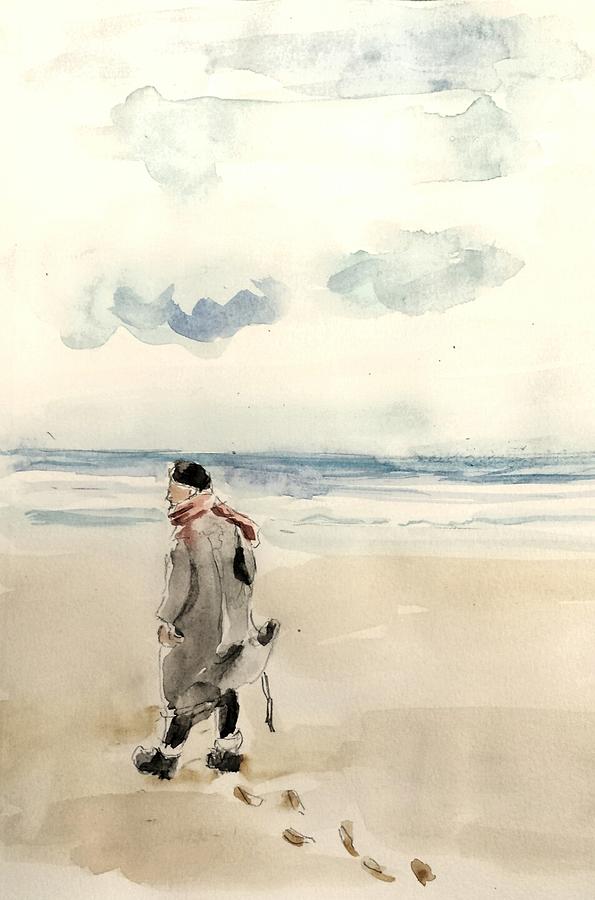 Winter ocean Painting by Hae Kim