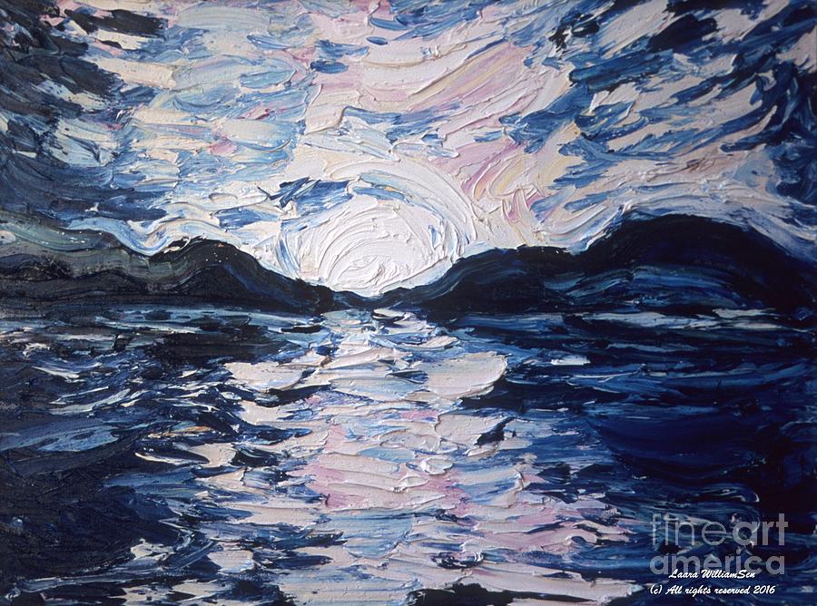Winter Ocean Painting by Laara WilliamSen