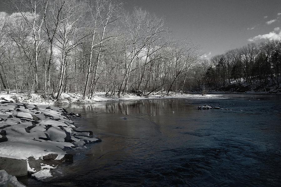 Winter On Neshaminy Creek Photograph by James DeFazio