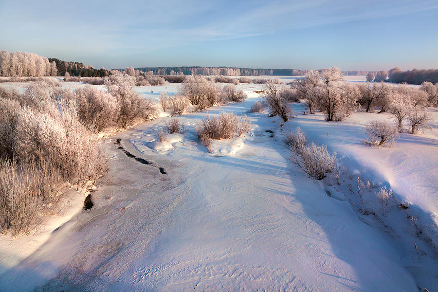 Winter on Swan River. Russia Photograph by Victor Kovchin