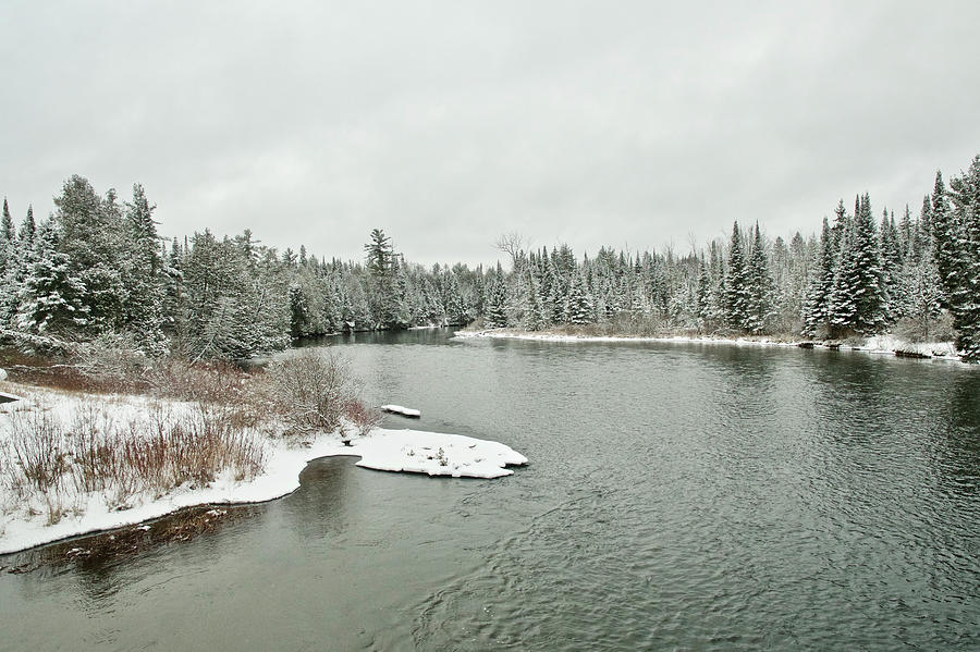 Winter on the AuSable River 3125 Photograph by Michael Peychich