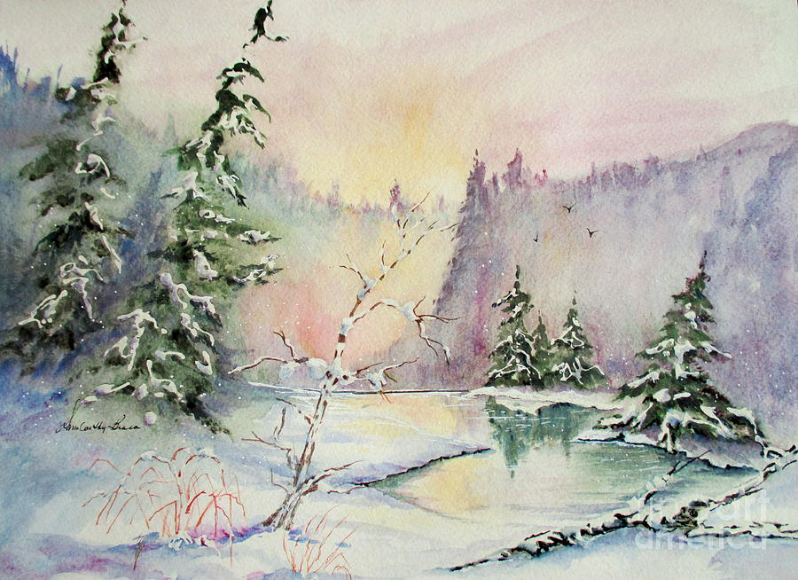 Winter Painting - Winter on the Escarpment by April McCarthy-Braca