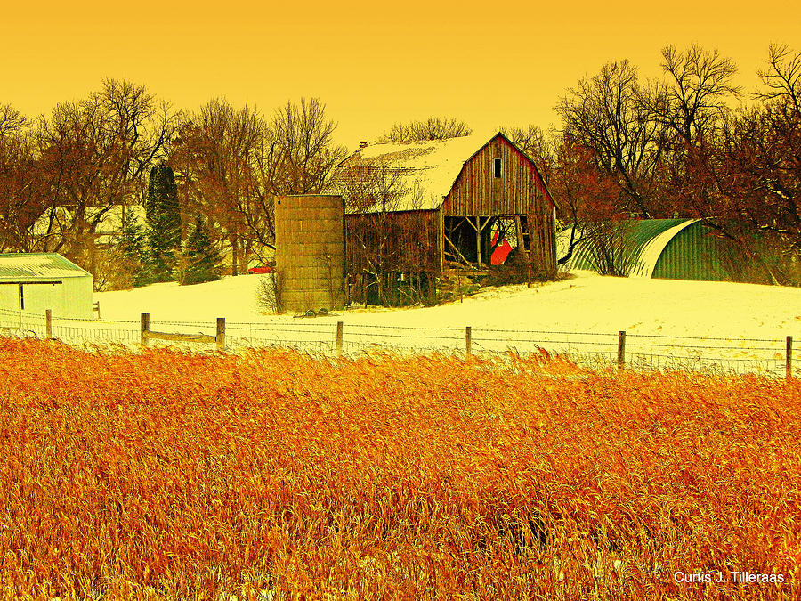 Winter On The Farm Photograph By Curtis Tilleraas - Fine Art America