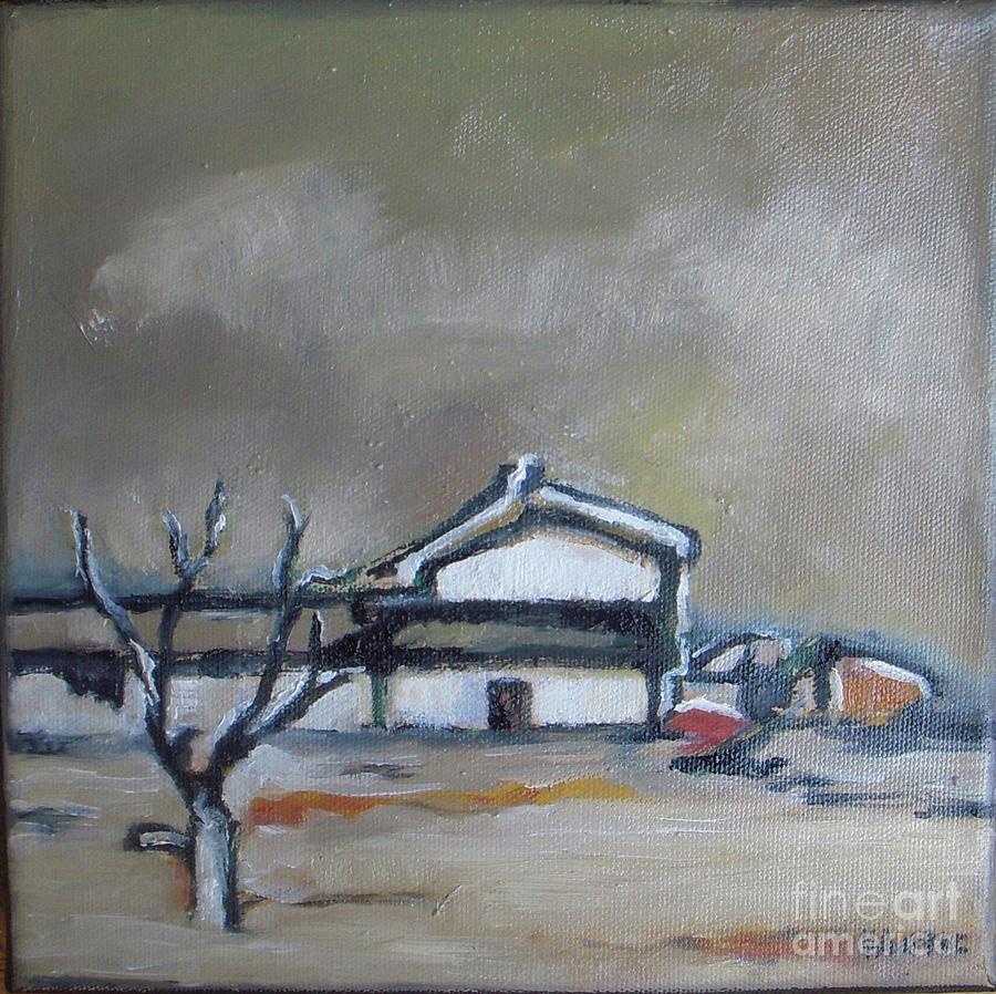 Winter on the Farm Painting by Vesna Antic