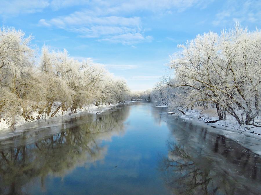 Winter on the River Photograph by Lori Frisch