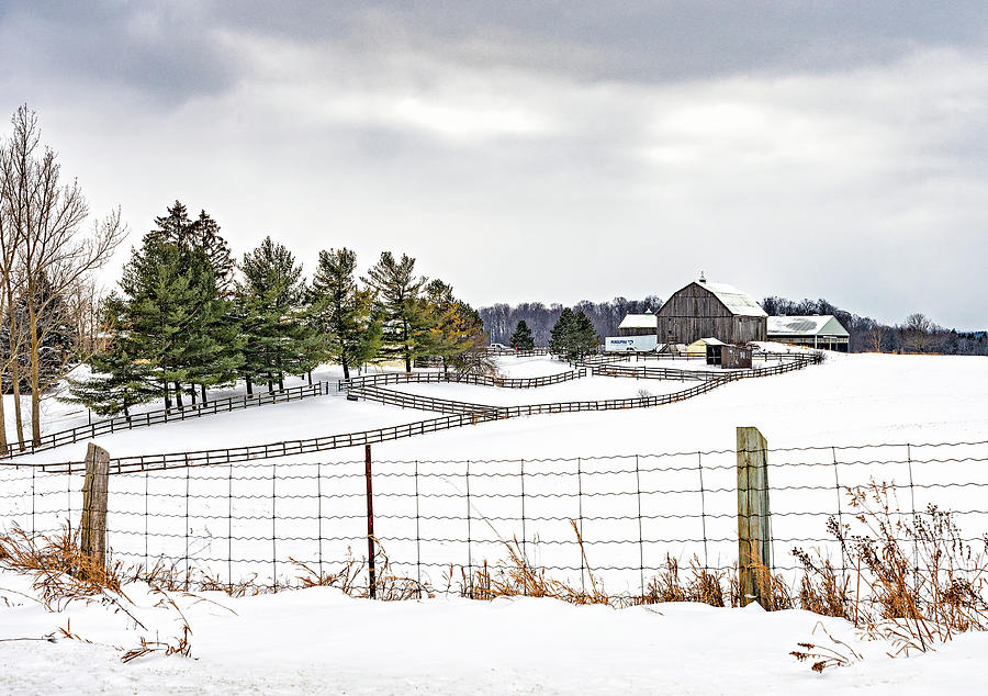 Winter Ontario Farm 3 Photograph by Steve Harrington