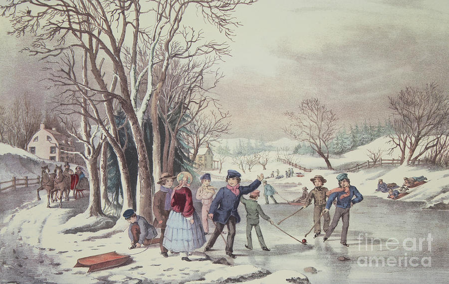 Winter Pastime Painting by Currier and Ives