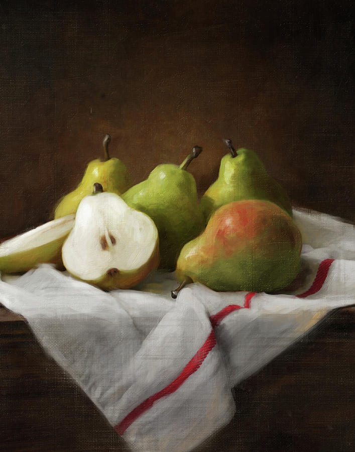 Winter Pears Painting by Robert Papp