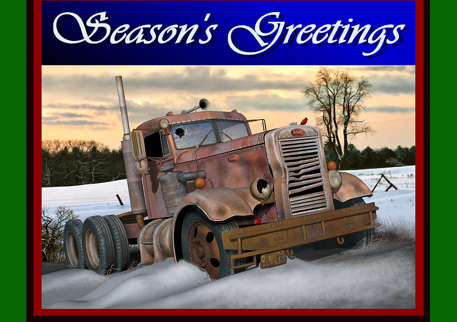Winter Pete Seasons Greetings Digital Art by Stuart Swartz