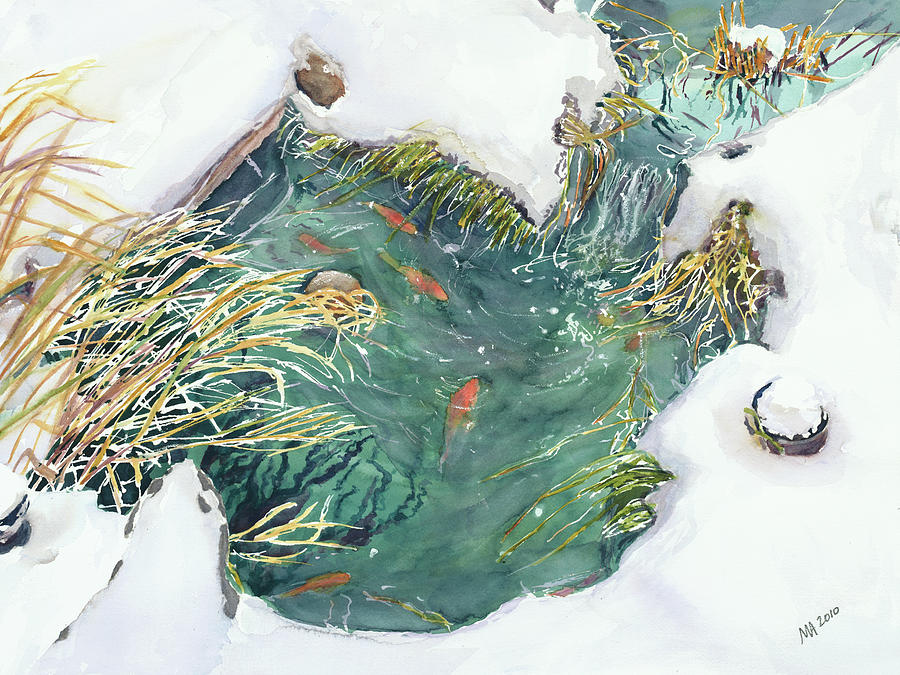 Winter Pond 2 Painting by Madeleine Arnett